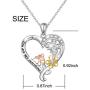 YinShan 925 Sterling Silver Heart Animal Pendant Necklace Jewelry for Women