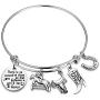 WUSUANED Horse Lover Gift There is No Secret So Close As That Between A Girl Or Her Horse Equestrian Charm Bracelet Horse Jewelry Gift for Cowgirl Horse Lover
