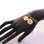 Bohend Fashion Layered Bracelets Gold Coins Adjustable Hand Chain Multilayered Metallic Bracelet Jewelry for Women and Girls (coin)