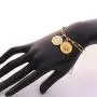 Bohend Fashion Layered Bracelets Gold Coins Adjustable Hand Chain Multilayered Metallic Bracelet Jewelry for Women and Girls (coin)