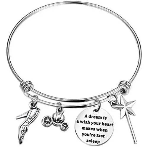 ENSIANTH Dream Princess Bracelet A Dream is A Wish Your Heart Makes When Youre Fast Asleep Nursery Gift