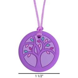 Munchables Tree of Life Sensory Chew Necklace for Adults, Teens and Kids - Sensory Chewable Jewelry (Purple)