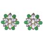 Efulgenz Crystal Kundan Pearl Rhinestone Indian Boho Floral Choker Neckalce Earrings Wedding Bridal Jewelry Set