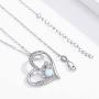 Cuoka Opal Necklace Mouse Necklace 925 Sterling Silver Mouse Gifts for Women Mouse Jewelry Opal Necklace for Women