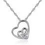 Aria Belle Silver Love Heart Pendant Necklace18K White Gold Plated Cubic Zirconia Jewelry Gift Necklaces for Women Aria Belle Silver Love Heart Pendant Necklace18K White Gold Plated Cubic Zirconia Jewelry Gift Necklaces for Women