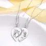 S925 Sterling Silver Mens Womens Couple Lovers Friendship BFF Matching Pendant Necklace for 2 S925 Sterling Silver Mens Womens Couple Lovers Friendship BFF Matching Pendant Necklace for 2