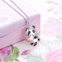 Sterling Silver Forever Love Cute Animal Love Heart Necklace Ring Earrings for Women Graduation Gift
