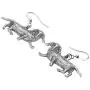 NEWEI Plated Alloy Antique Gold Miniature Dachshund Dog Earrings For Women Girls Drop Dangle Charm Pet Jewelry Gifts
