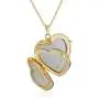 14k Yellow Gold-Filled Engraved Four-Picture Heart Locket Necklace, 20''