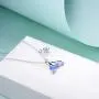WINNICACA 925 Sterling Silver Ocean Jewelry Created Opal Cute Turtle/Dolphin/Jellyfish/Octopus/Conch/Mermaid Necklace for Woemn Birthday Gifts for Girls