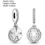 Pandora Jewelry Lucky Four-Leaf Clover Dangle Cubic Zirconia Charm in Sterling Silver