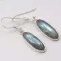 SilverStarJewel Sterling Silver Natural Labradorite Dangle Earrings 1.5'' Wedding Fashion SilverStarJewel Sterling Silver Natural Labradorite Dangle Earrings 1.5'' Wedding Fashion