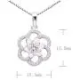 ALOV Jewelry Sterling Silver Love Peace Happiness Cubic Zirconia Pendant Necklace ALOV Jewelry Sterling Silver Love Peace Happiness Cubic Zirconia Pendant Necklace