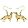 WEVENI Alloy Cute Golden Retriever Dog Earrings Gold Silver plated Dangle Drop Pet Jewelry For Women Girls Ladies Gifts