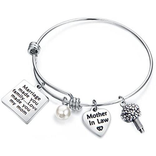 Daughter in Law Bracelet Marriage Made You Family Love Made You My Daughter Jewelry Bride to Be Gift