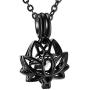 Cremation Jewelry Lotus Flower Urn Necklaces for Ashes Stainless Steel Keepsake Locket Pendants Memorial Urn Jewelry for Human Ashes Holder