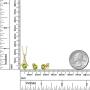 Gem Stone King 18K Yellow Gold Plated Silver Green Peridot and White Diamond Pendant and Earrings Jewelry Set (2.60 Cttw with 18 Inch Chain)