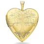 Pori Jewelers 14K Solid Yellow Gold Heart Locket Pendants- For Photos, Messages, sentimentals