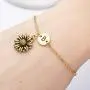 Joycuff Sunflower Bracelets for Women Teen Girls Daughter Best Friend Youre My Sunshine Initial Jewelry 18K Gold Chain Birthday Gifts for Her