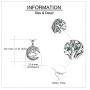 VENACOLY Tree of Life Necklace Moon Necklace Sterling Silver Family Tree Pendant Celtic Jewelry for Women Men
