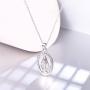 FaithHeart Sterling Silver Saint Christopher/Virgin Mary/Raphael/Jesus/Saint Benedict Pendant Necklace Religious Christian Jewelry for Women/Men, Customize Available