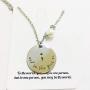 JOYID and So She Goes On Semicolon Necacek Stainless Steel Imitate Pearl Semi Colon Inspirational Neckalce for Women Girls Gifts