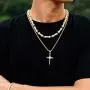 E-EmerMarking Hip Hop Iced Out Bling Cross Pendant Necklace for Men Stainless Steel Chains, 18K Gold & Silver Plated Simulated Diamond Pendants Chain Religious Christian Fashion Accessories Jewelry E-EmerMarking Hip Hop Iced Out Bling Cross Pendant Necklace for Men Stainless Steel Chains, 18K Gold & Silver Plated Simulated Diamond Pendants Chain Religious Christian Fashion Accessories Jewelry
