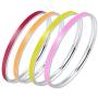 Valentines Day Gift MVCOLEDY Jewelry Bangle Bracelet Simple Style Colorful Enamel Candy Color Rainbow Friendship Bracelet Slip on Bangle Set Inspirational Bracelets for Women 8 Inches
