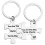 POTIY Mac and Charlie Puzzle Keychain Couple Keychain Lovers Gift Always Sunny Mac and Charlie Keychain Its Always Sunny in Philadelphia Gift