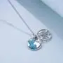 YFN Compass Pendant Necklace Sterling Silver Navy Anchor Travel Map Necklace for Women Men