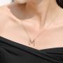 Hidepoo Large Letter Necklace for Women – 14k Gold Filled Cubic Zirconia Initial Pendant Necklace, Big 26 Alphabet Monogram Letter Name Necklace for Women Girl