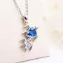 Sterling Silver Mom and Baby Turtle Necklace Stud Earrings Anklet Cubic Zirconia Heart Pendant Turtle Jewelry Set for Women