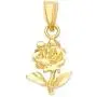 10k Real Solid Gold Rose Pendant, Jewelry for Her Anniversary