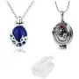 JinYu 2 Pack Necklace and Daywalking Katherine Necklace Pendant Charm Necklace-Royal Blue with Transparent Box JinYu 2 Pack Necklace and Daywalking Katherine Necklace Pendant Charm Necklace-Royal Blue with Transparent Box