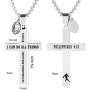 Palterwear Sport Necklace for Boys and Teens - Stainless Steel Pendant with Ball Charm and Inspirational Text (American Football)
