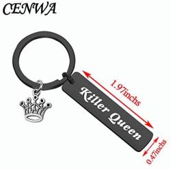 CENWA Killer Queen Keychain Inspirational Gift for Fans