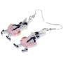DUOWEI Cute Acrylic Easter Bunny Rabbit Earrings Cute Basket Easter Eggs Drop Dangle Jewelry with Love Message for Women Teens Girls Holidays Gifts