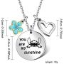 Maxforever Girls Jewelry You are My Sunshine Necklace Gift for Daughter, Niece, Girls