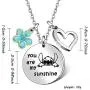 Maxforever Girls Jewelry You are My Sunshine Necklace Gift for Daughter, Niece, Girls