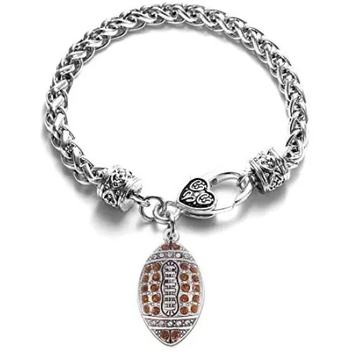 Inspired Silver - Silver Customized Charm Bracelet with Cubic Zirconia Jewelry Inspired Silver - Silver Customized Charm Bracelet with Cubic Zirconia Jewelry