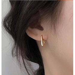 Women Fashion Teardrop Back Earrings,Small Sterling Sliver Plated Classic Dangle Hoop Earring Thread Drop Earrings