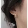 Women Fashion Teardrop Back Earrings,Small Sterling Sliver Plated Classic Dangle Hoop Earring Thread Drop Earrings
