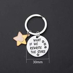 MAOFAED Movie Inspired Keychain What If We Rewrite The Stars Inspiration Gift Dream Gift