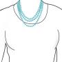 Bling Jewelry Endless Layering Long Strand Boho Fashion Compressed Turquoise Beads Necklace for Women for Teen