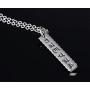 HUANIAN Stainless Steel Om Mani Padme Hum Buddhist six Words Proverbs Pendant Pendant Necklacewith Free Chain