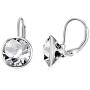 AOBOCO Sterling Silver Bella Earrings Embellished with Crystals from Austria, Hypoallergenic Pierced Leverback Cushion Cut Earrings, Fine Jewelry Gifts for Women