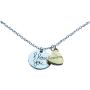 Grandma necklace pendant gift card jewelry love you grandmother heart moon back 18 inch