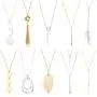 FUNRUN JEWELRY 10PCS Long Pendant Necklace Layer Bar Leaf Circle Knot Triangle Sweater Y Necklace Set for Women FUNRUN JEWELRY 10PCS Long Pendant Necklace Layer Bar Leaf Circle Knot Triangle Sweater Y Necklace Set for Women