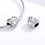 BAMOER Love Heart Bead Charms for Pandora Bracelets 925 Sterling Silver Heart Shape Charm Infinity Love Jewelry Gifts