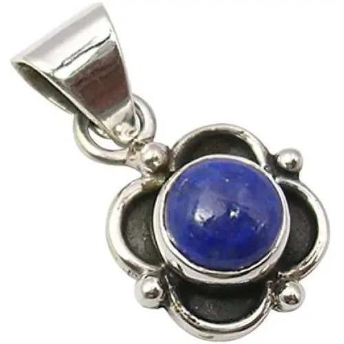 SilverStarJewel 925 Sterling Silver 7 x 7 mm Lapis Lazuli Pendant 2.3 cm Handmade Gift SilverStarJewel 925 Sterling Silver 7 x 7 mm Lapis Lazuli Pendant 2.3 cm Handmade Gift